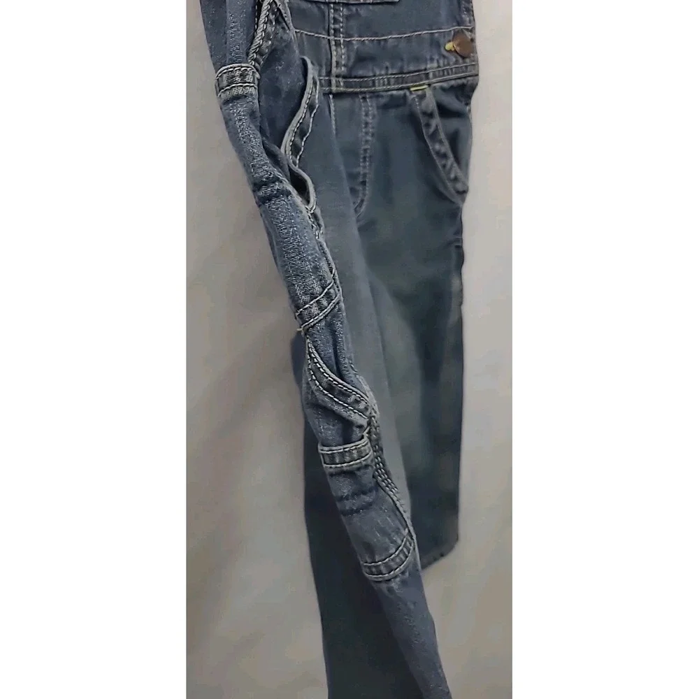 Vtg OshKosh B'Gosh USA Made Acid Wash Overalls 24 Months‎ 3D Bugs sz 6to 9 Month